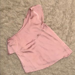 Pink one shoulder top